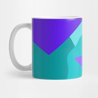 Collage of shapes purple background Mug